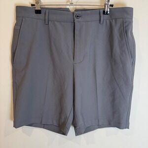 DUNNING Mens Golf Shorts Gray Size 32 Flat Front Performance Stretch